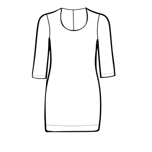 Patron ropa, Fashion sewing pattern, molde confeccion, patronesymoldes.com Vestido 7930 DAMA Vestidos